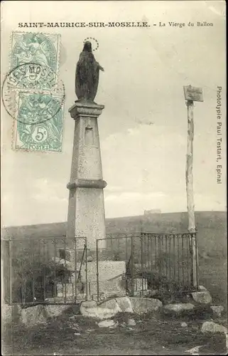 Ak Saint Maurice sur Moselle Vosges, La Vierge du Ballon