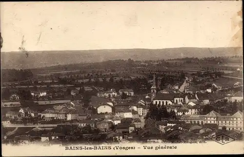 Ak Bains les Bains Vosges, Vue generale, Panorama