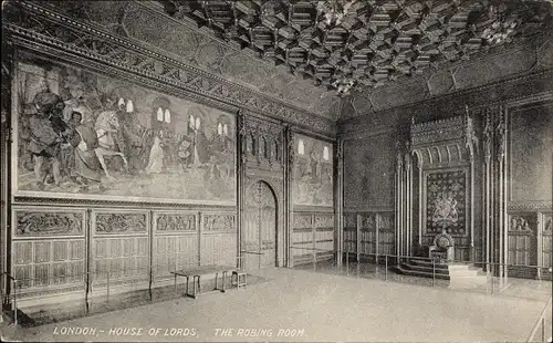 Ak London City England, House of Lords, The Robing Room, Innenansicht