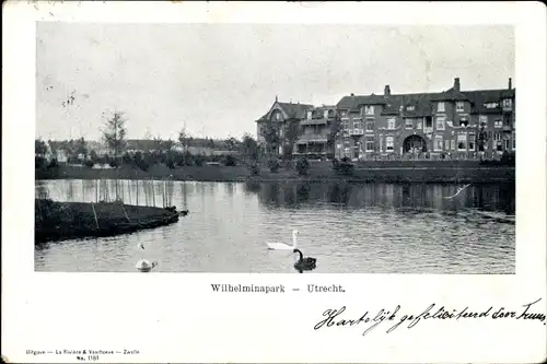 Ak Utrecht Niederlande, Wilhelminapark