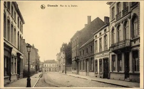 Ak Diksmuide Dixmude Westflandern, Rue de la Station