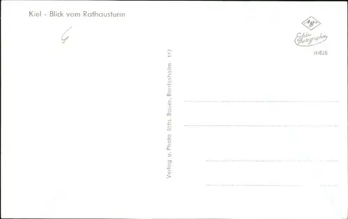 Ak Kiel, Blick vom Rathausturm, Panorama