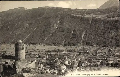 Ak Martigny Kanton Wallis, et le Mont Chemin