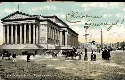 Ak Liverpool Merseyside England, St George's Hall