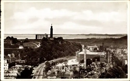 Ak Edinburgh Schottland, View from North British Station Hotel