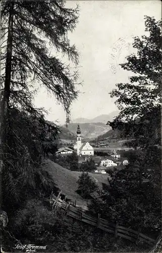 Ak Oberau Wildschönau Tirol, Gesamtansicht, Hohe Salve, Waldpartie