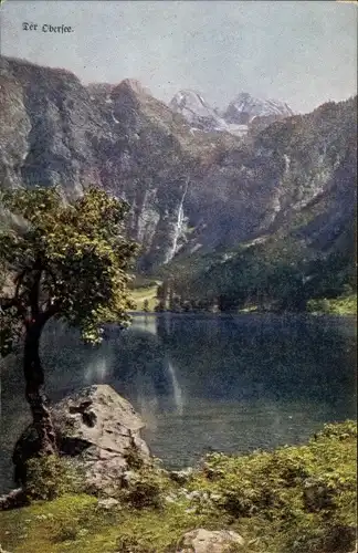 Ak  Österreich, Der Obersee, Berge