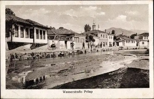 Ak Prilep Mazedonien, Wasserstraße