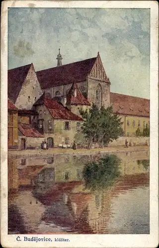 Künstler Ak Budweis České Budějovice Südböhmen Tschechien, Klaster, Kloster
