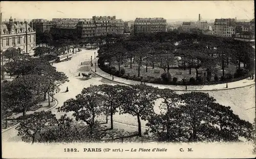 Ak Paris XIII., La Place d'Italie