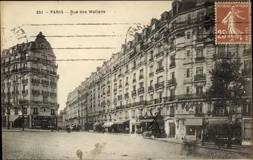 Ak Paris XIII., Rue des Wallens