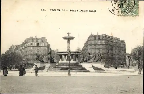 Ak Paris XII Reuilly, Place Daumesnil