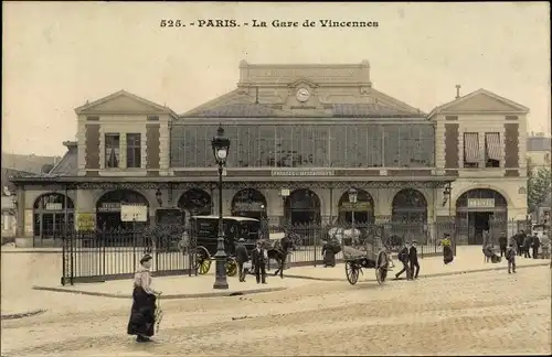 Ak Paris Reuilly, La Gare de Vincennes