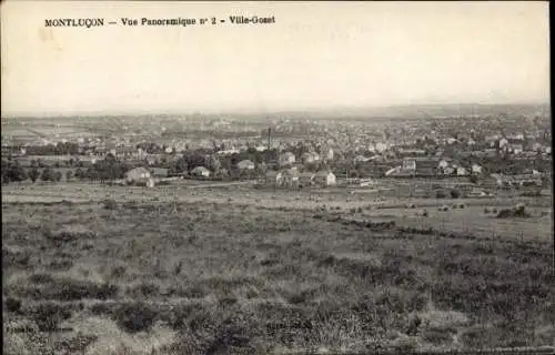 Ak Montlucon Allier, Vue panoramique, Ville Gozet