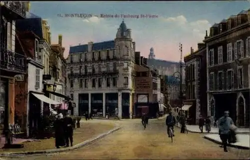 Ak Montluçon Allier, Entrée du Faubourg St Pierre