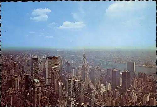 Ak New York City USA, Luftaufnahme