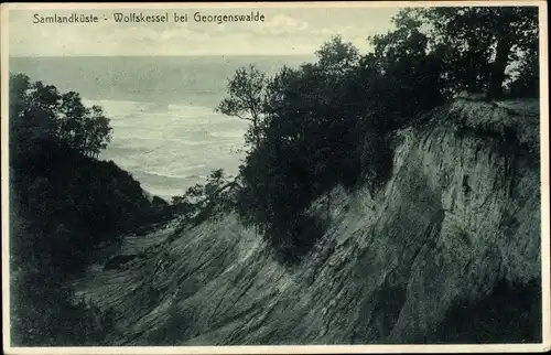 Ak Otradnoje Georgenswalde Rauschen Swetlogorsk Ostpreußen, Samlandküste, Wolfskessel