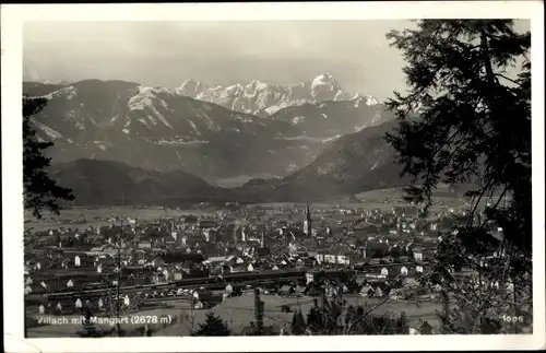 Ak St. Martin Villach in Kärnten, Gesamtansicht mit Mangart