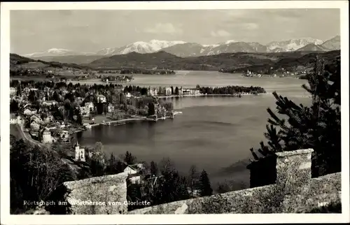 Ak Pörtschach am Wörther See in Kärnten, Blick vom Gloriette