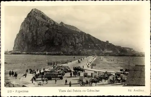 Ak Algeciras Andalusien, Vista del Penon de Gibraltar