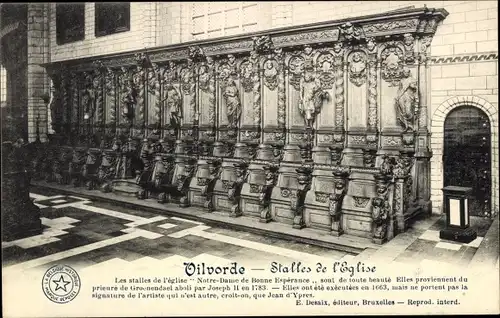 Ak Vilvoorde Flandern Flämisch Brabant, Stalles de l'Eglise