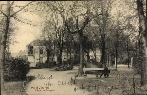 Ak Verviers Wallonien Lüttich, Place du Congres