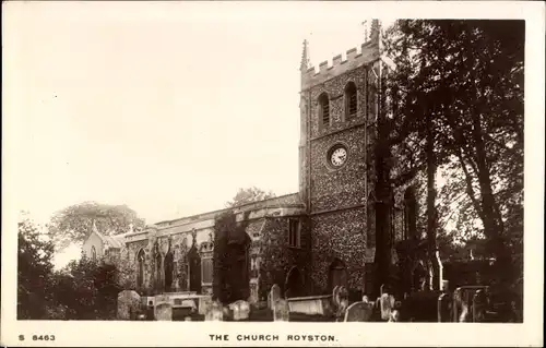 Ak Royston Hertfordshire England, the Church