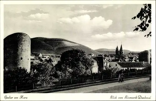 Ak Goslar am Harz, Blick vom Bismarck-Denkmal