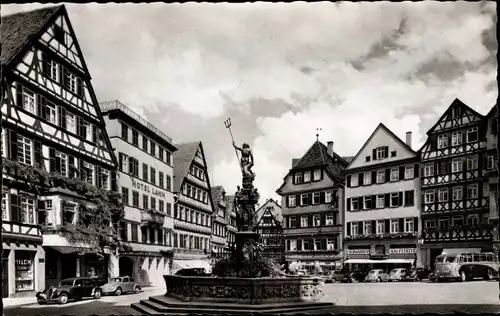 Ak Tübingen am Neckar, Marktbrunnen