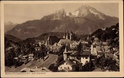 Ak Berchtesgaden in Oberbayern, mit Watzmann