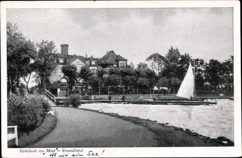 Ak Steinhude am Meer Wunstorf, Das Strandhotel vom Weg gesehen