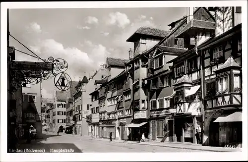 Ak Lindau am Bodensee Schwaben, Hauptstraße