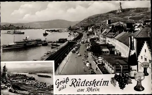 Ak Rüdesheim am Rhein, Panorama