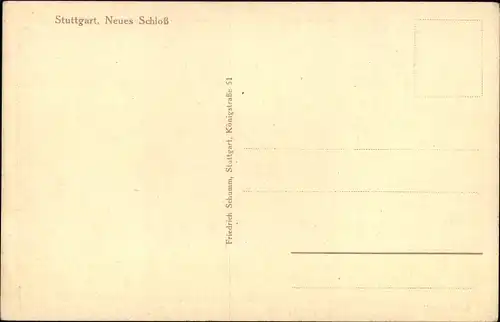 Ak Stuttgart in Württemberg, Neues Schloss, Panorama