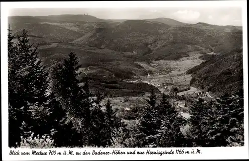 Ak Seebach in Baden Schwarzwald, Blick vom Merkur zu den Badener Höhen und zur Hornisgrinde