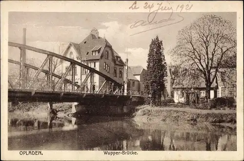 Ak Opladen Leverkusen im Rheinland, Wupper Brücke