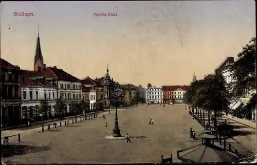 Ak Bochum im Ruhrgebiet, Blick auf den Moltkeplatz