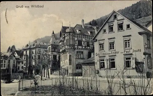 Ak Bad Wildbad im Schwarzwald, Gasthaus zum Anker von Paul Jautz