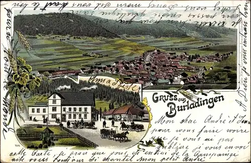 Litho Burladingen in der Schwäbischen Alb, Gesamtansicht, Restaurant, Gasthaus