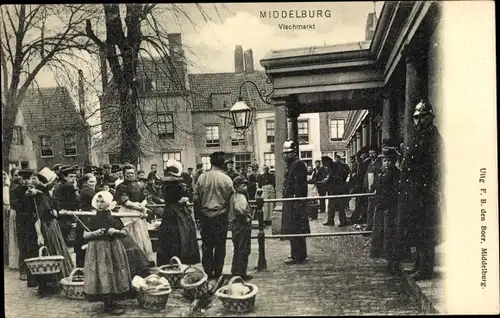 Ak Middelburg Zeeland Niederlande, Vischmarkt, Fischmarkt