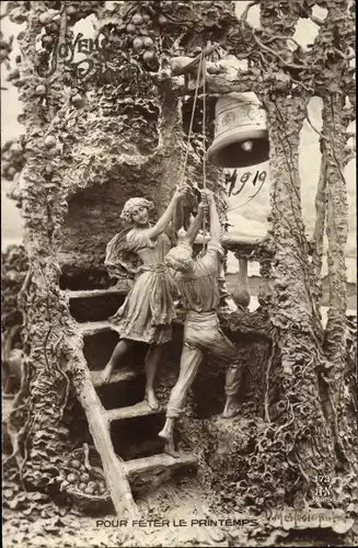 Künstler Ak Mastroianni, D., Glückwunsch Ostern, Pour Feter le Printemps