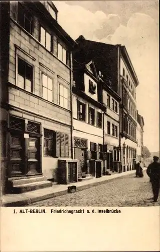 Ak Berlin, Friedrichsgracht an der Inselbrücke