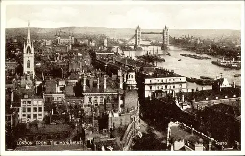 Ak London City, London from the Monument