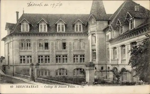 Ak Neufchâteau Lothringen Vosges, College de Jeunes Filles