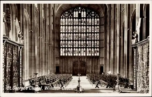 Ak Windsor Berkshire England, Windsor Castle, St. Georges Chapel