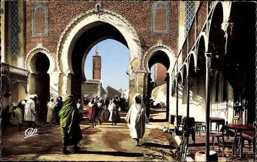 Ak Fès Fez Marokko, Porte de Bou Jeloud (Côte Nord)