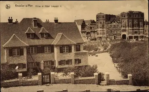 Ak Knokke Heist Heyst Knocke sur Mer Westflandern, Villas et Hôtel Léopold II.