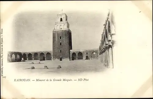 Ak Kairouan Tunesien, Minaret de la Grande Mosquee