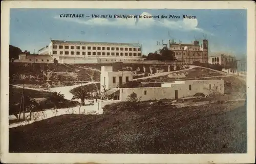 Ak Karthago Carthage Tunis Tunesien, La Basilique et le Couvent des Peres Blancs