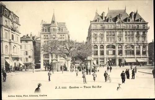 Ak Genève Genf Schweiz, Place Bel Air